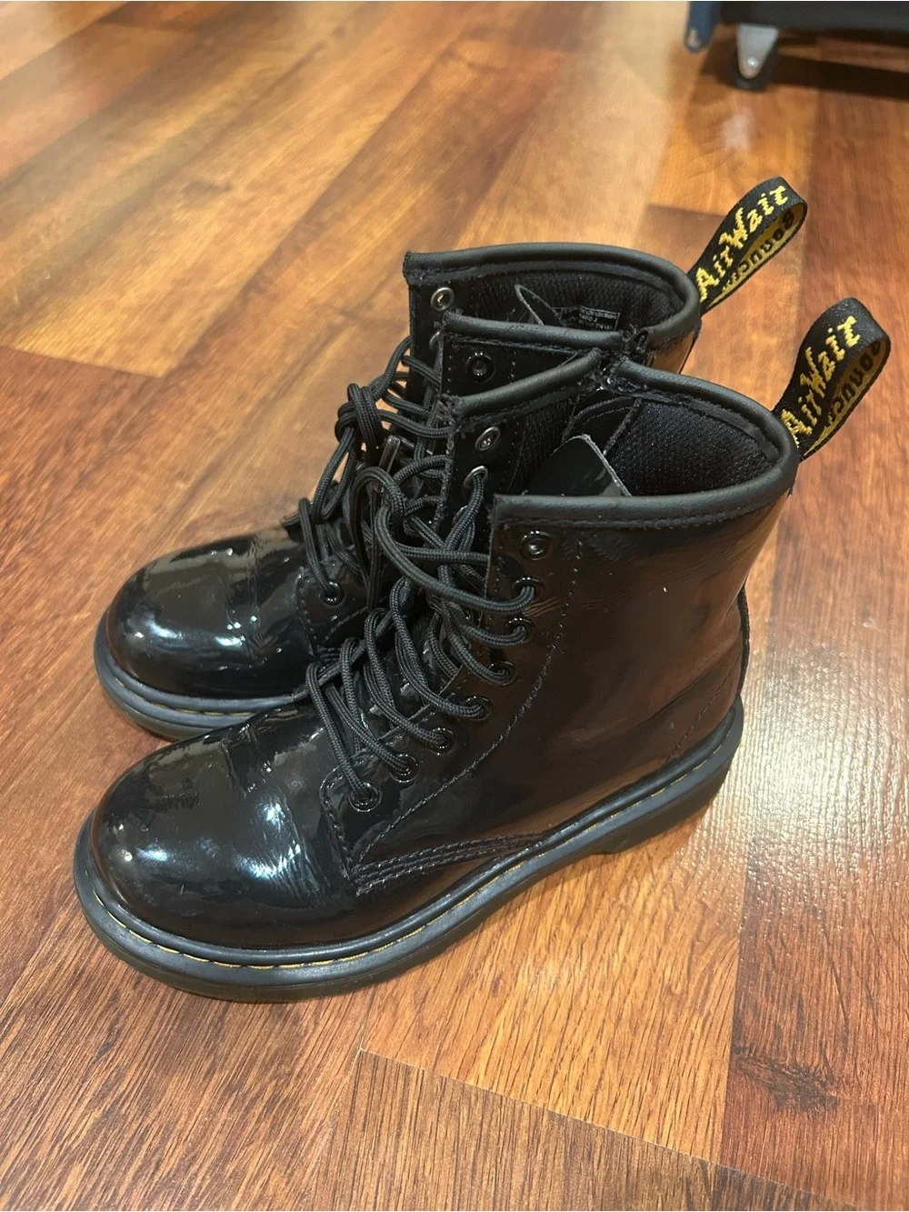 Dr Martens Toddlers 1460 Patent Leather Lace up Boots Size 13